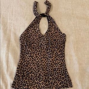 Leopard Halter Top